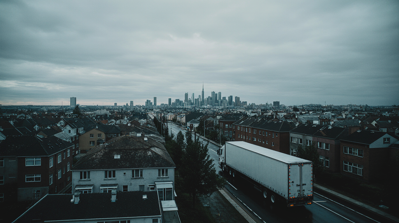 Cena-urbana-realista-mostrando-chegada-de-caminhao-de-mudancas-em-uma-nova-cidade_